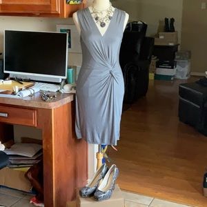 M.S.S.P. Steel (Gray) BodyCon Faux Wrap Dress in Size M, NWT